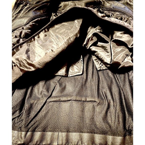 Bikers Dream Apparel Thinsulate Black Leather Biker Jacket Sz 42 Unisex Worn 2x - Picture 6 of 9